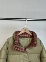 کاپشن پفکی طرح چرم داخل پشم شیشه کد:0034 - تصویر 7